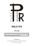 PR Solo 575 User Manual