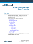 PostalOne! Mail.dat Client Batch Processing
