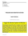 Trigger Box Monitor DOS User`s Manual 108c