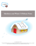 Salesforce.com Winter `13 Release Notes