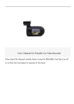 User`s Manual For Portable Car Video Recorder
