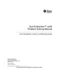 Sun Enterprise™ xx00 Problem Solving Manual
