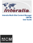 Interalia Multi-Site Content Manager (iMCM) User Guide