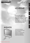 Sharp LC-20S4E user manual Tv User Guide Manual Operating