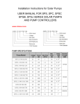 Solar pump installation manual