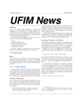 UFIM Newsletter 2011 - S.Chapel Associates