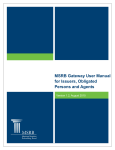 MSRB Gateway User Manual for Issuers, Obligated Persons and