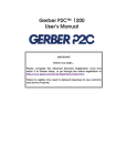 Gerber P2C™ 1200 User`s Manual