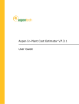 Aspen In-Plant Cost Estimator V7.3.1 User Guide