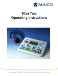 Pilot Test Operating Instructions