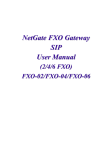 NetGate FXO Gateway SIP User Manual