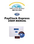 Lathem PayClock Express Time System User Manual