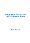 PAR-720(G) ADSL2+ Firewall Router User`s Manual
