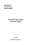 RIGOL User`s Guide DP1116A Programmable DC Power Supply