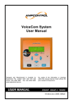 VCOMB021 VoiceCom System User Manual