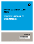 Mobile Extension Client (MXC) Windows Mobile OS User Manual