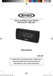 dual alarm clock radio with auto time set