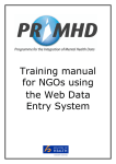 PRIMHD NGO Web Data Entry System Training