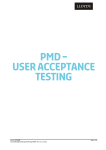 PMD – User Acceptance testing