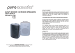 user manual.cdr - Pure Acoustics, Inc.