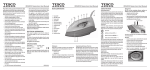 IRSS2010 Steam Iron User Manual IRSS2010 Steam Iron User