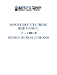 IMPORT SECURITY FILING USER MANUAL 10 + 2 RULE SECOND