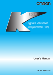 E5AK Digital Controller (Programmable Type) User`s Manual