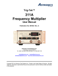 Trig-Tek™ 311A Frequency Multiplier User Manual