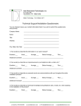 Technical Support/Installation Questionnaire - Inter
