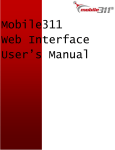 Mobile311 Web Interface User`s Manual