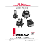 HG Series Power Controls User`s Manual