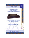 SLC-A300 USER`S MANUAL