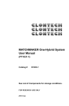 MATCHMAKER One-Hybrid System User Manual