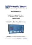 PT2060 Monitor PT2060/31 TEMP Module User Manual