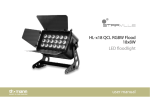 HL-x18 QCL RGBW Flood 18x8W LED floodlight user manual