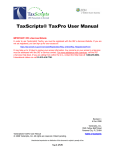 TaxScripts® TaxPro User Manual