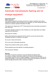 Automatic transmission flushing and oil change equipment copia