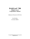 DAQCard-700 Register-Level Programmer Manual