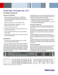 ECO8000 Automatic Changeover Unit Datasheet