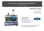 Operating Manual for Orbital and Linear Digital Shaker