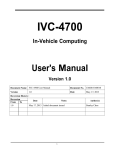 IVC-4700 User Manual