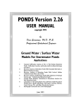 PONDS Version 2.26 Users Manual.
