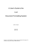 A User`s Guide to the Lout Document Formatting System