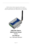 GSM Gate Opener GSM Remote Switch RTU5015 User Manual Ver