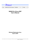 W90N745 uClinux BSP User Manual