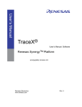 TraceX User`s Manual - Renesas Electronics