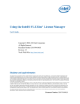 Using the Intel® FLEXlm* License Manager