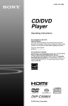 DVP-CX995V - Manuals, Specs & Warranty