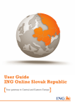 User Guide ING Online Slovak Republic