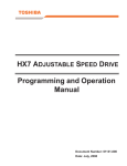 HX7 Adjustable Speed Drive Programming and